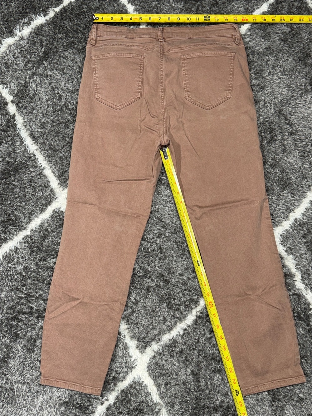 Size 12 / 32 Buffalo David Bitton Havana High Rise Soft Stretch Ankle Brown Jean